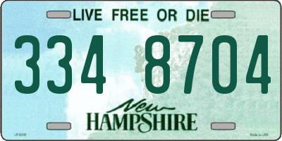 NH license plate 3348704