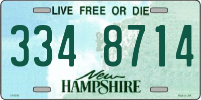 NH license plate 3348714