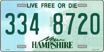 NH license plate 3348720