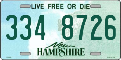 NH license plate 3348726