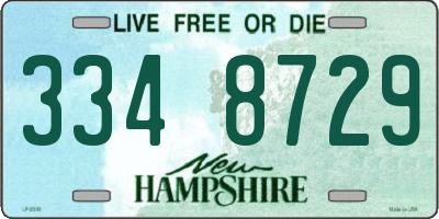 NH license plate 3348729