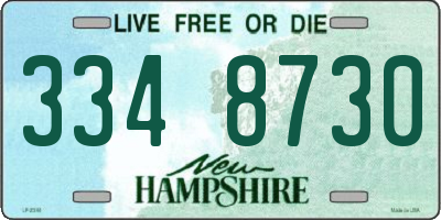 NH license plate 3348730