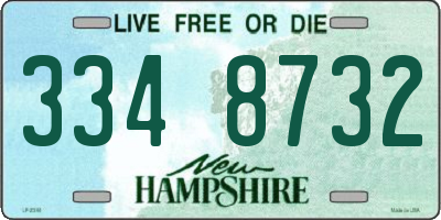 NH license plate 3348732