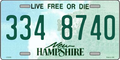 NH license plate 3348740
