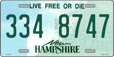 NH license plate 3348747