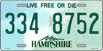 NH license plate 3348752