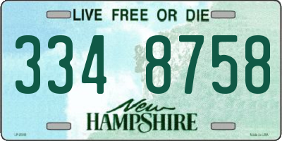 NH license plate 3348758