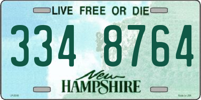 NH license plate 3348764