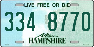 NH license plate 3348770