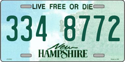 NH license plate 3348772