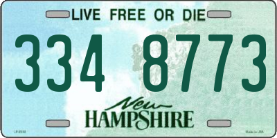 NH license plate 3348773