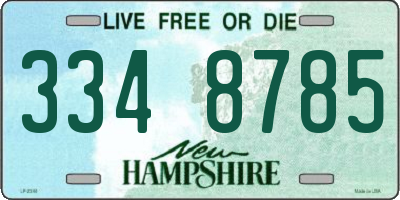 NH license plate 3348785