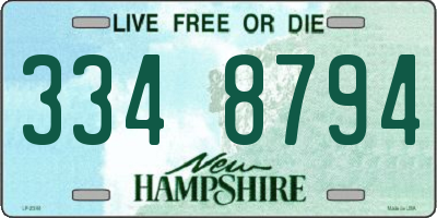 NH license plate 3348794