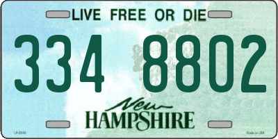 NH license plate 3348802