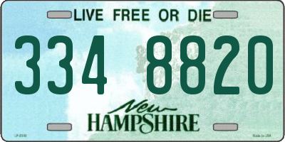 NH license plate 3348820