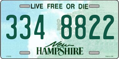 NH license plate 3348822