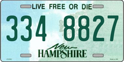 NH license plate 3348827