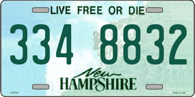 NH license plate 3348832