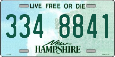 NH license plate 3348841