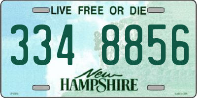 NH license plate 3348856