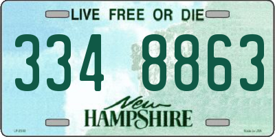 NH license plate 3348863