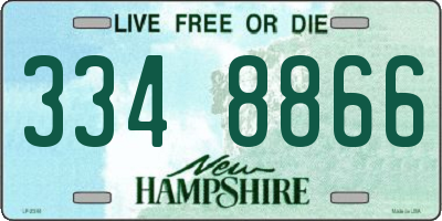 NH license plate 3348866