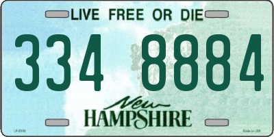 NH license plate 3348884