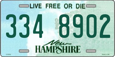 NH license plate 3348902