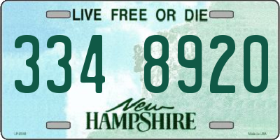 NH license plate 3348920