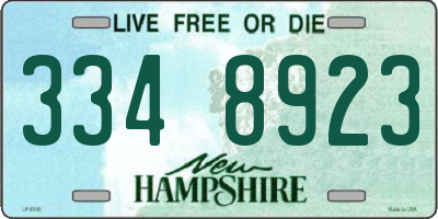 NH license plate 3348923