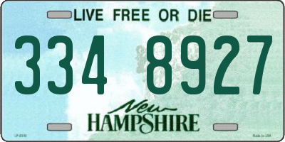 NH license plate 3348927