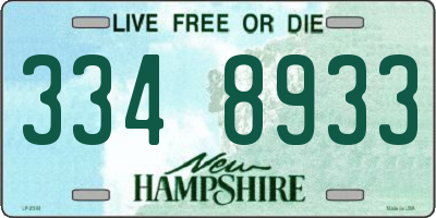 NH license plate 3348933
