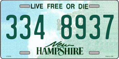 NH license plate 3348937