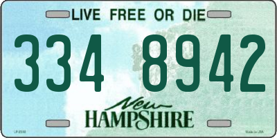NH license plate 3348942