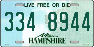 NH license plate 3348944