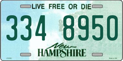 NH license plate 3348950