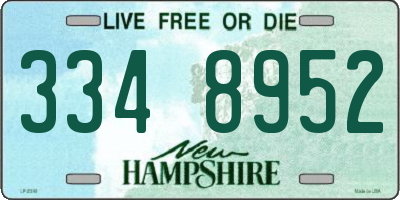NH license plate 3348952