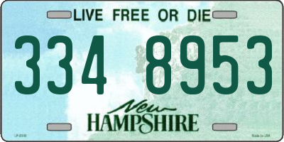 NH license plate 3348953