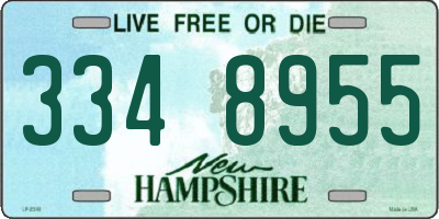 NH license plate 3348955