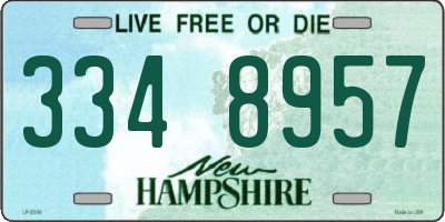 NH license plate 3348957