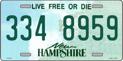 NH license plate 3348959