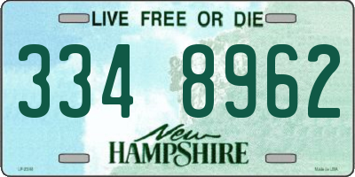 NH license plate 3348962