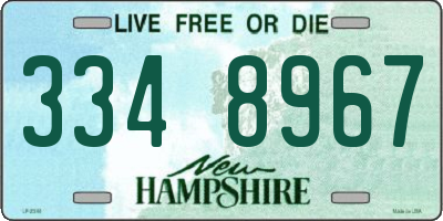 NH license plate 3348967