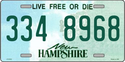 NH license plate 3348968
