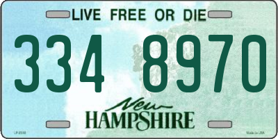 NH license plate 3348970