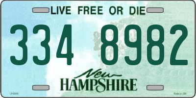 NH license plate 3348982