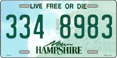 NH license plate 3348983