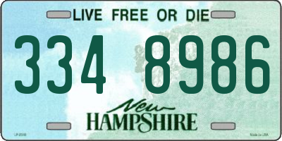 NH license plate 3348986