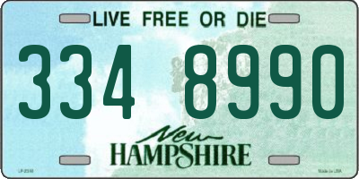 NH license plate 3348990