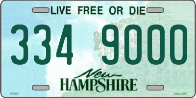NH license plate 3349000